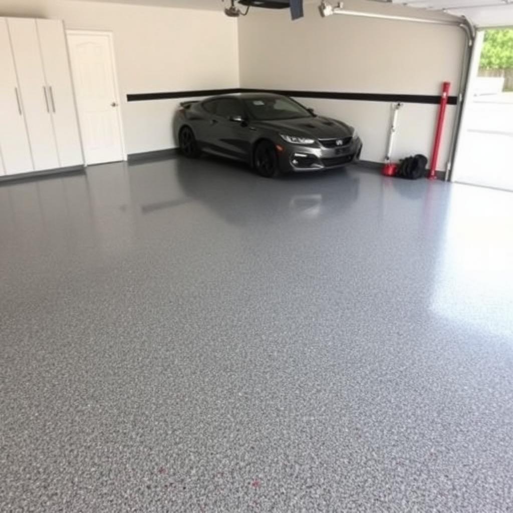 Flake and chip epoxy garage floor system